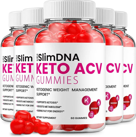(5 Pack) Slim DNA ACV Keto Gummies Slim DNA ACV + Keto Advanced Keto Formula...