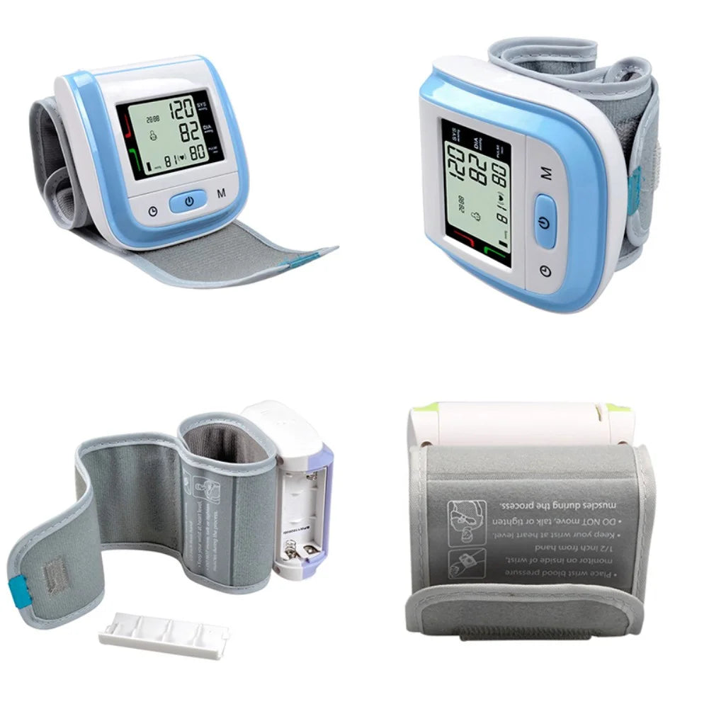 Pulse Blood Pressure Monitor Sphygmomanometer Tensiometers Digital LCD Meter Pressure Cuff 5-Color Pulse Meter