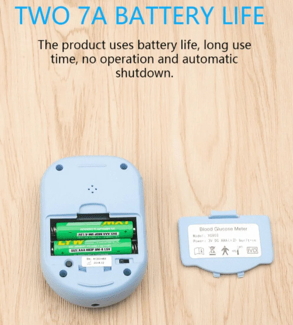 Blood Glucose Monitoring Kit, 50 Glucometer Strip, 50 Lancets, Diabetes Blood Sugar Test Kit, No Coding