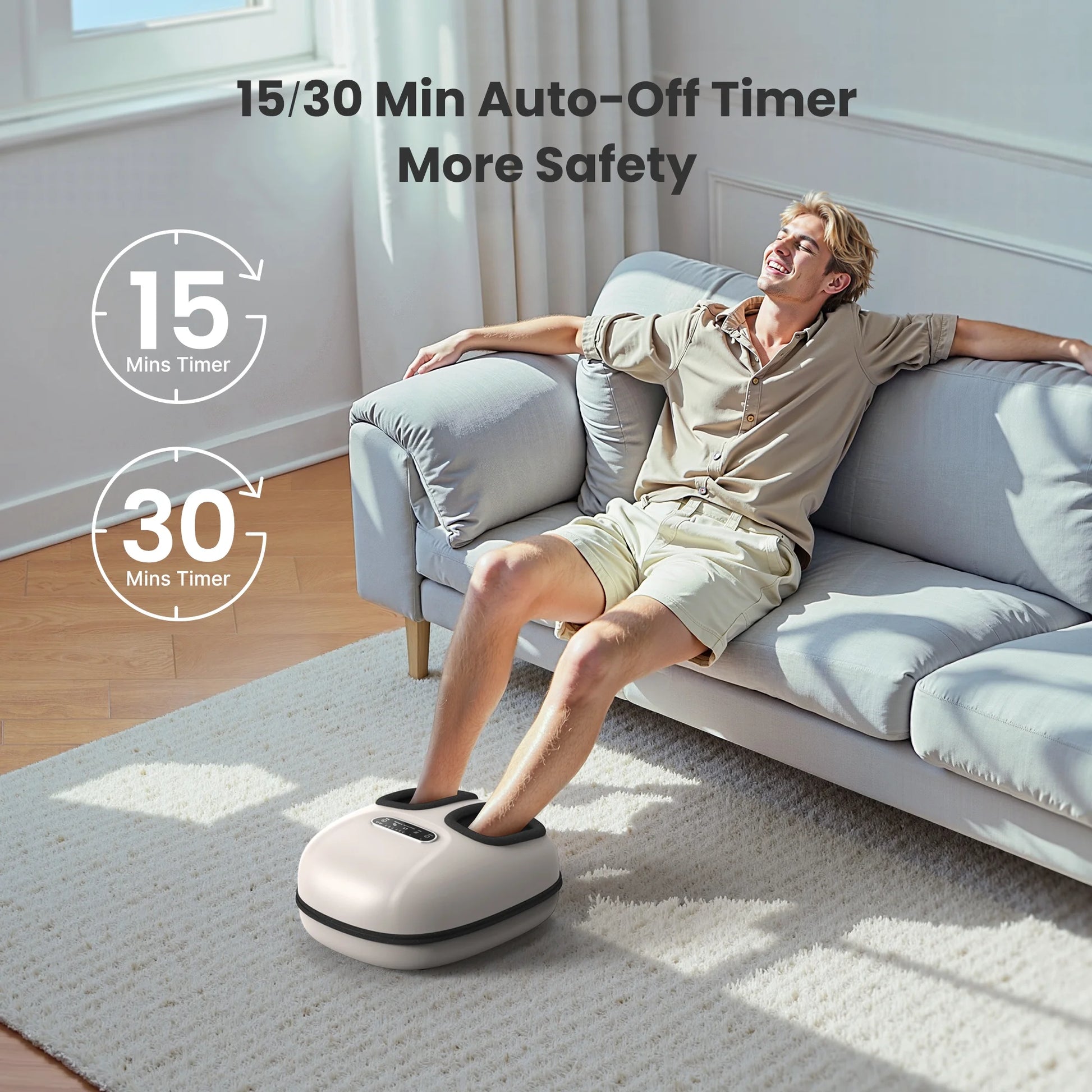 Relaxing Foot Massager with Heat - Perfect for Tired Feet & Improved Blood Circulation, Fits Up to Size 11, Ideal Gift!