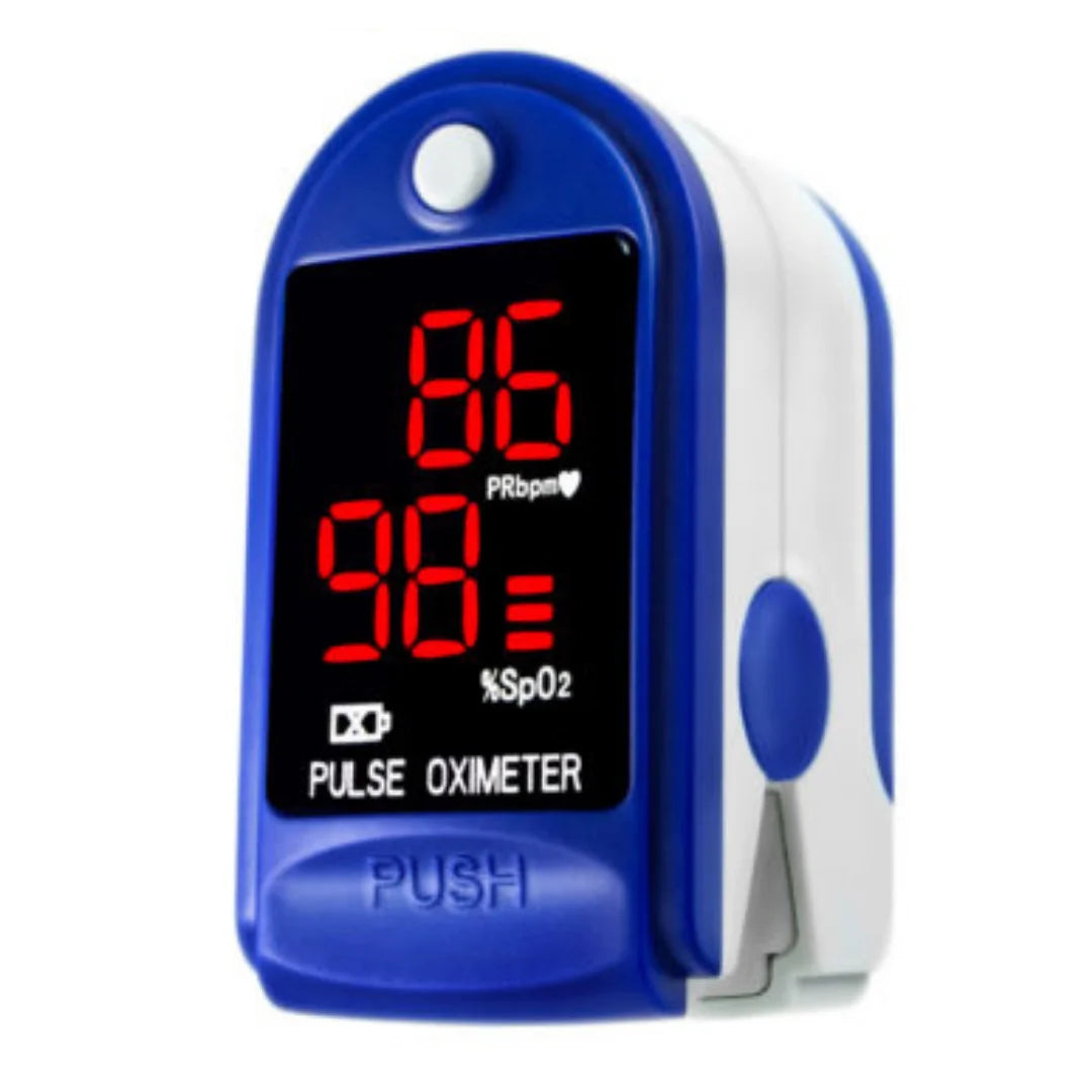 - Finger Pulse Oximeter Blood Oxygen Saturation Spo2 Heart Rate O2 Monitor CE - LED - Blue (2 Pack), New