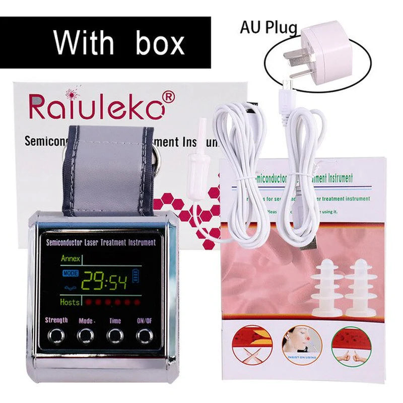 Diabetes and Hypertension Management - 650Nm Home LLLT Laser Physiotherapy Device, Featuring Diabetic Monitoring Watch and Sinusitis Treatment