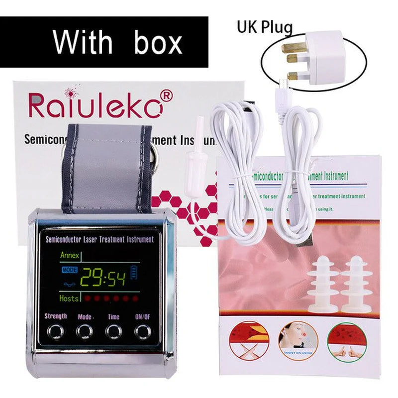 Diabetes and Hypertension Management - 650Nm Home LLLT Laser Physiotherapy Device, Featuring Diabetic Monitoring Watch and Sinusitis Treatment
