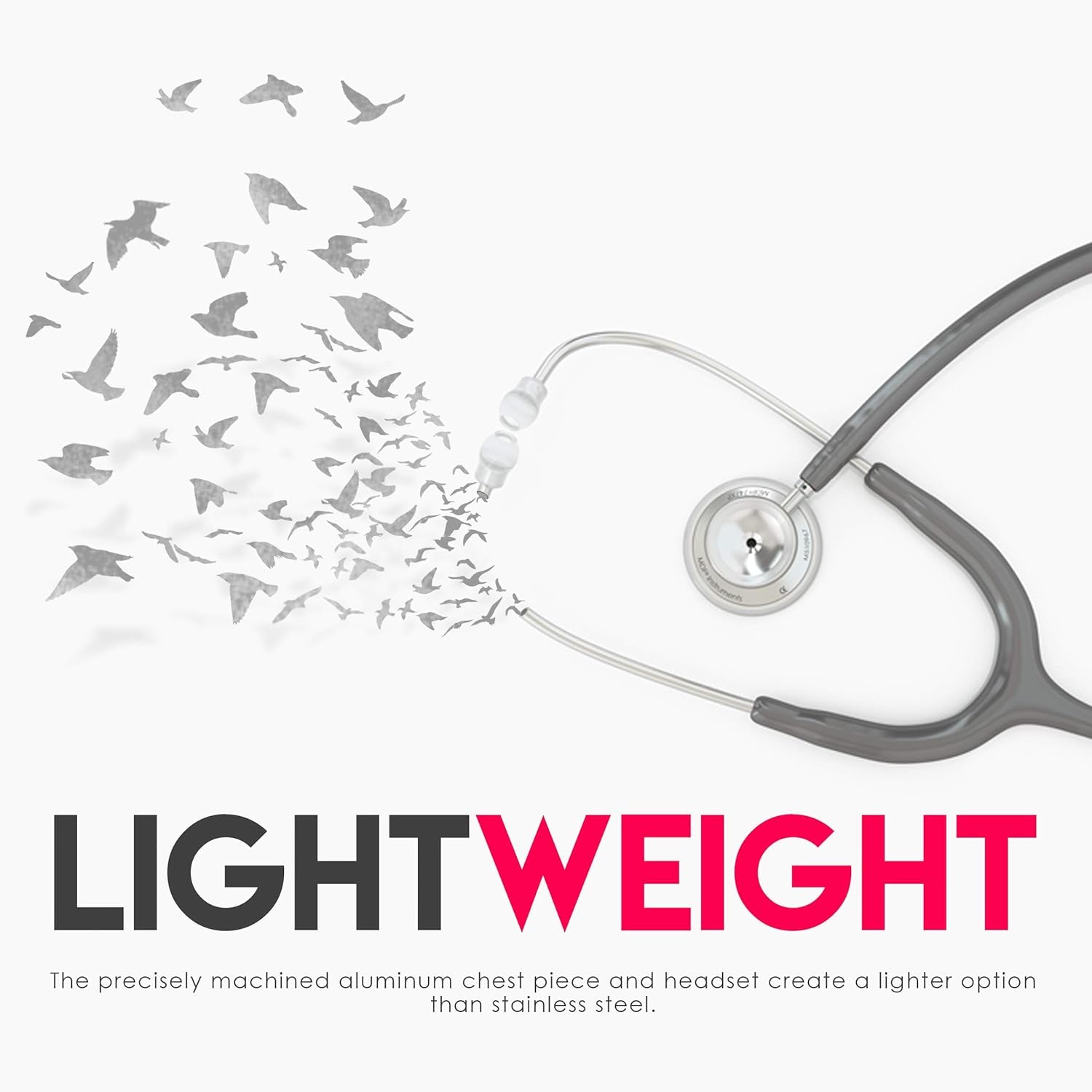 Acoustica Lightweight Stethoscope for Doctors, Nurses, Students, Home Health Use