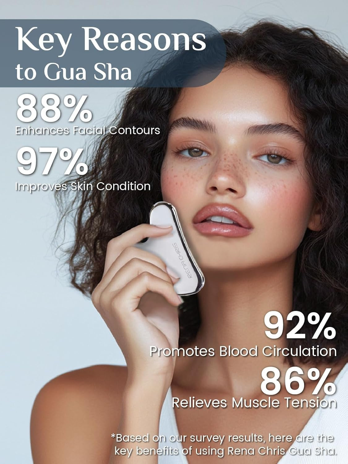 Stainless Steel Gua Sha Facial Tool for Jawline Sculpting & Puffiness Reduction - Perfect Skin-Care Gift!