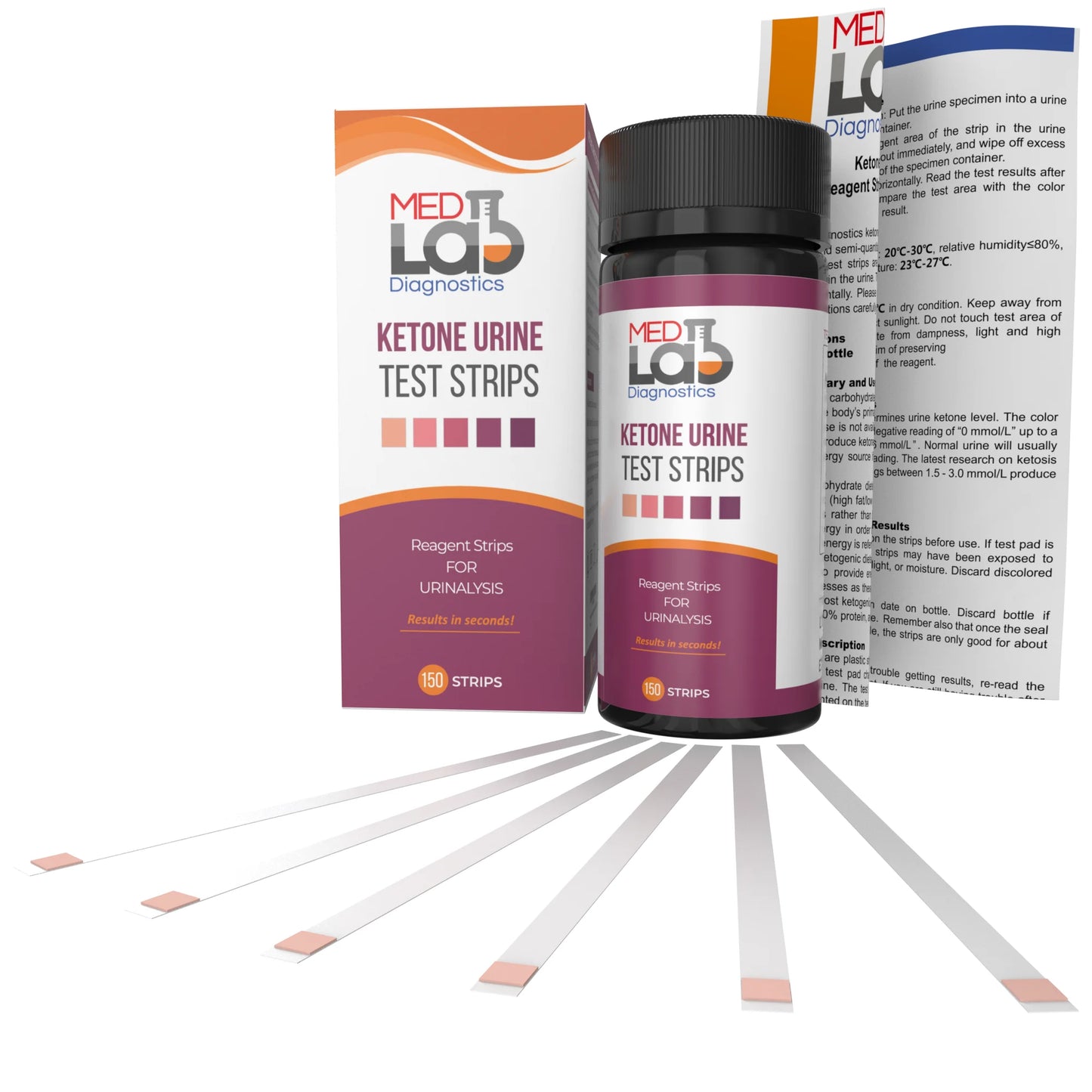 Ketone Strips Keto Test(150 Ct) for Ketone Urine Testing.