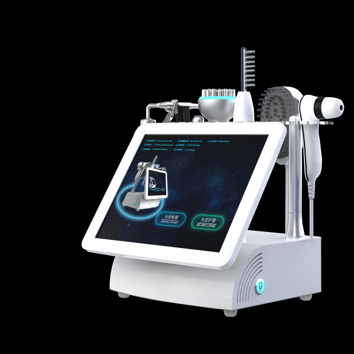 2024 Ultimate 5-in-1 High Frequency Scalp Massager - 15 Inch Hair Spa Tool for Deep Relaxation and Care