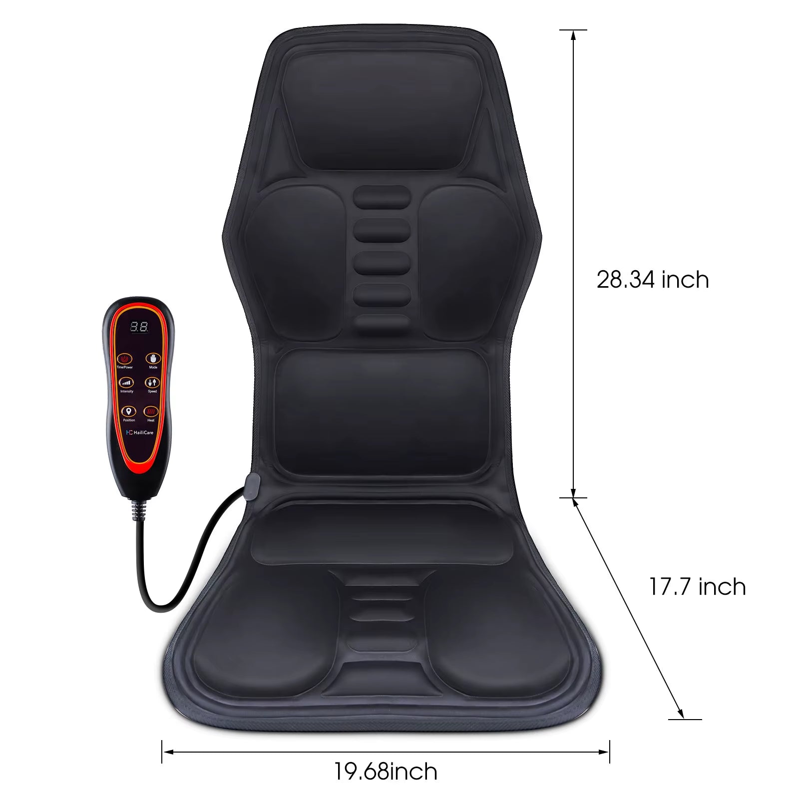 Ultimate Full-Body Infrared Heated Massage Cushion for Unmatched Relaxation at Home, Office & On-the-Go!