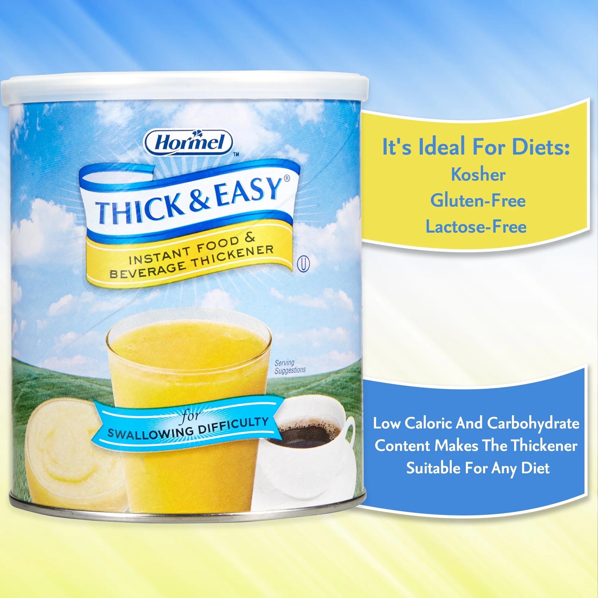 Hormel Thick & Easy Beverage Thickener, 8 Oz., 12 Pack