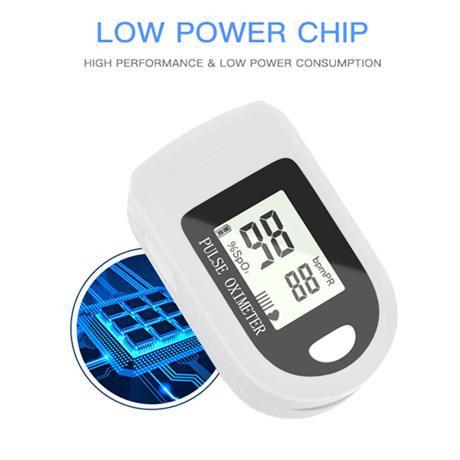 Pulse Oximeter Fingertip, Finger Pulse Oximeter Saturation with Pulse Monitor 