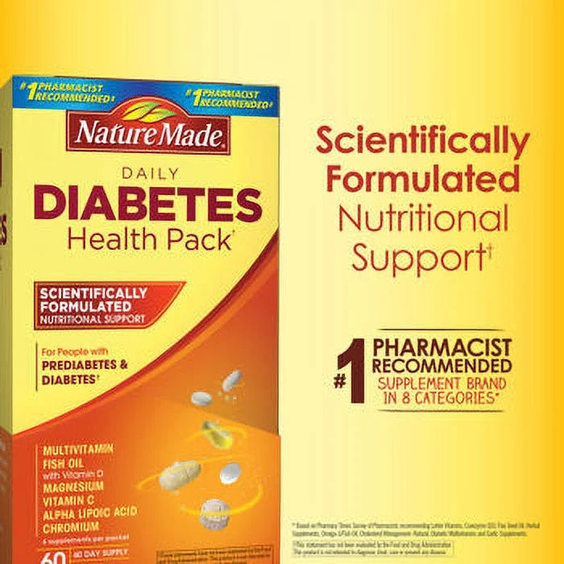 Diabetes Health Supplement Pack, 60 Individual Packets