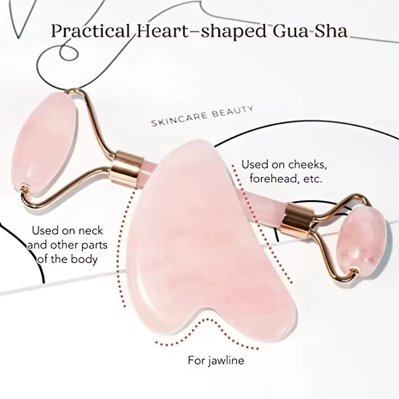 Revitalize Your Skin with Natural Stone Gua Sha Jade Scraper - Facial Massage Tool for Firm, Radiant Skin!