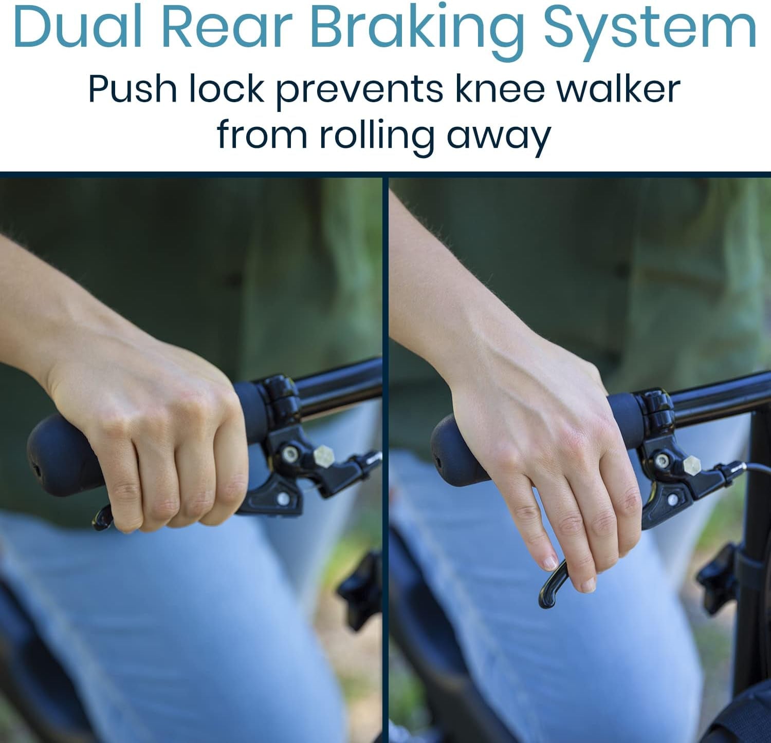 Knee Scooter Walker for Foot Injuries - Broken Leg Crutch Cart Roller for Surgery