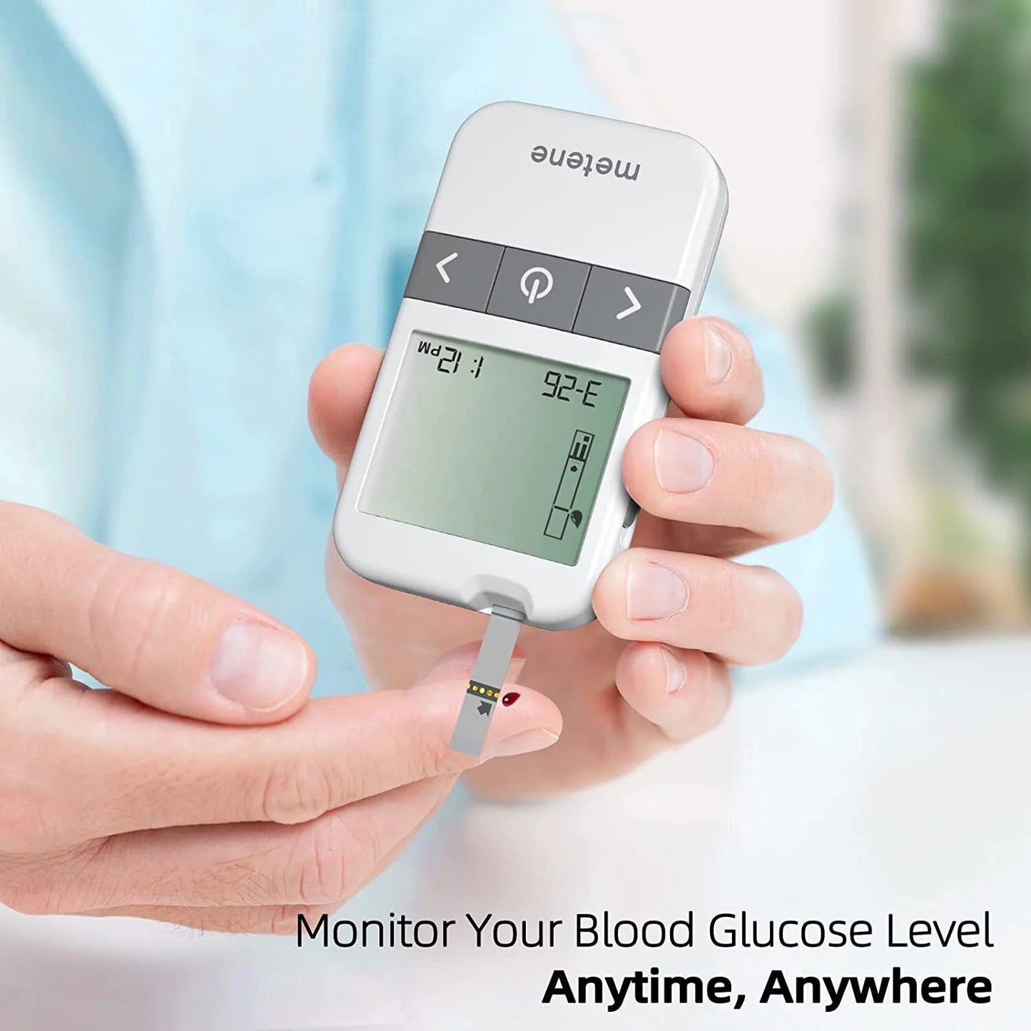 AGM-513S Blood Glucose Monitor Kit, 100 Glucometer Strips, 100 Lancets