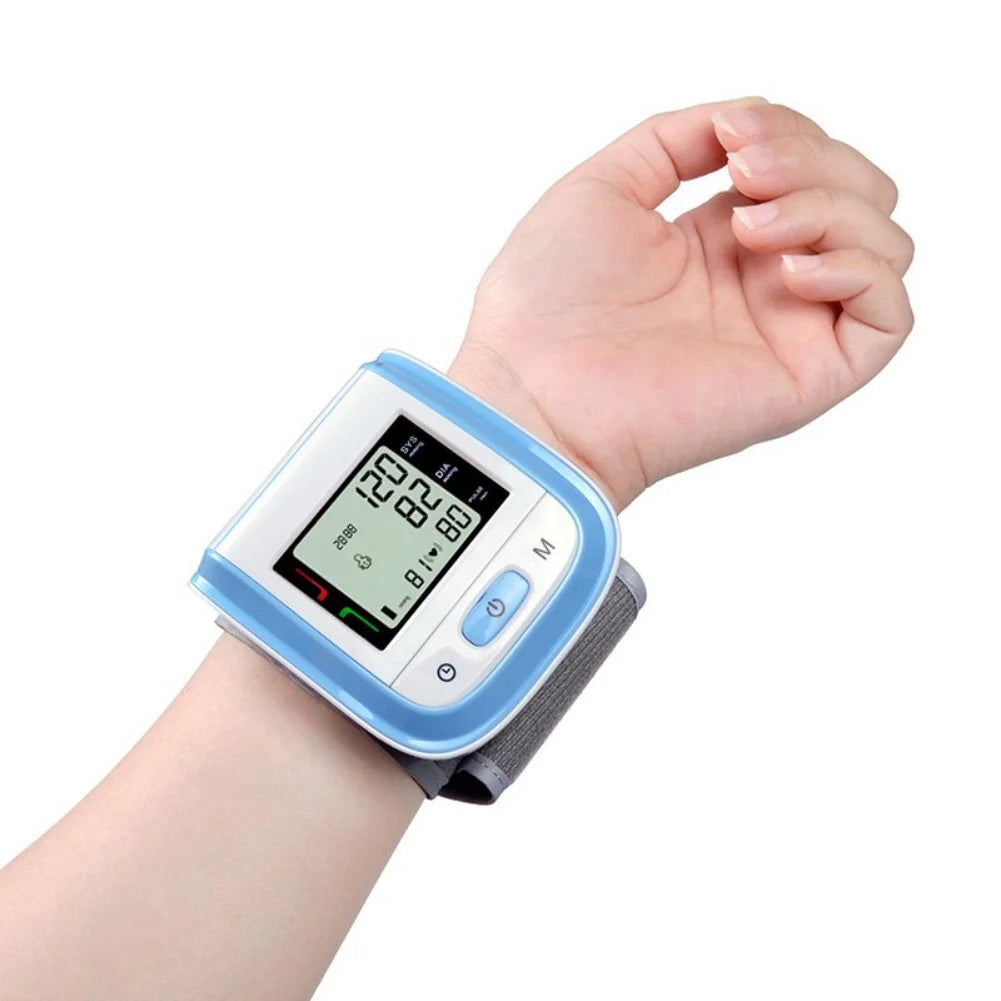 Pulse Blood Pressure Monitor Sphygmomanometer Tensiometers Digital LCD Meter Pressure Cuff 5-Color Pulse Meter