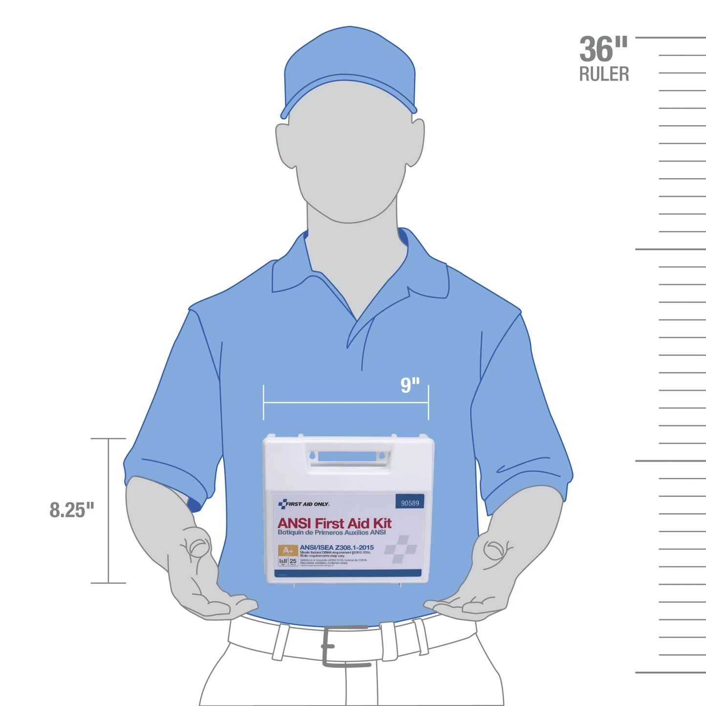 25 Person ANSI A+ First Aid Kit, Plastic