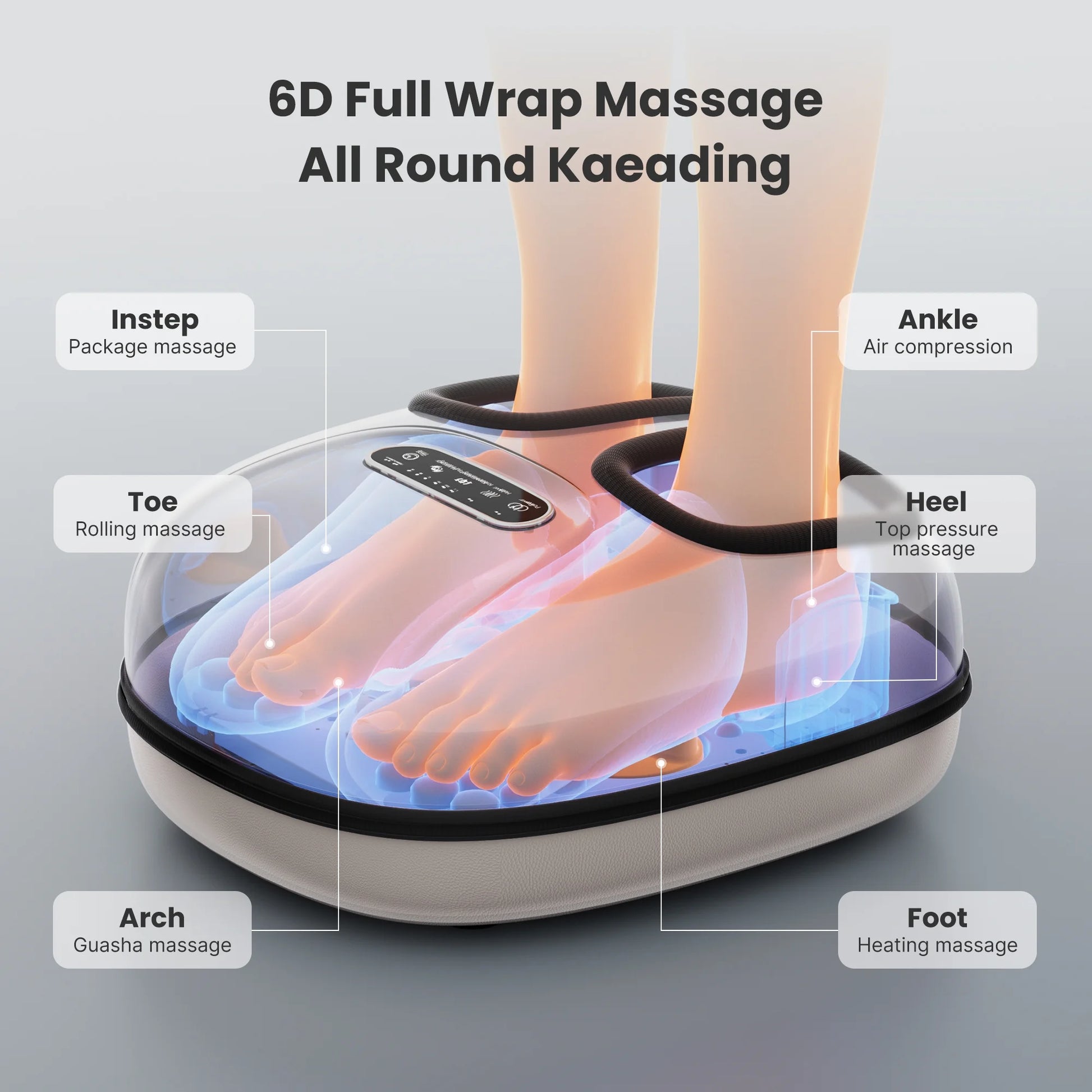 Relaxing Foot Massager with Heat - Perfect for Tired Feet & Improved Blood Circulation, Fits Up to Size 11, Ideal Gift!