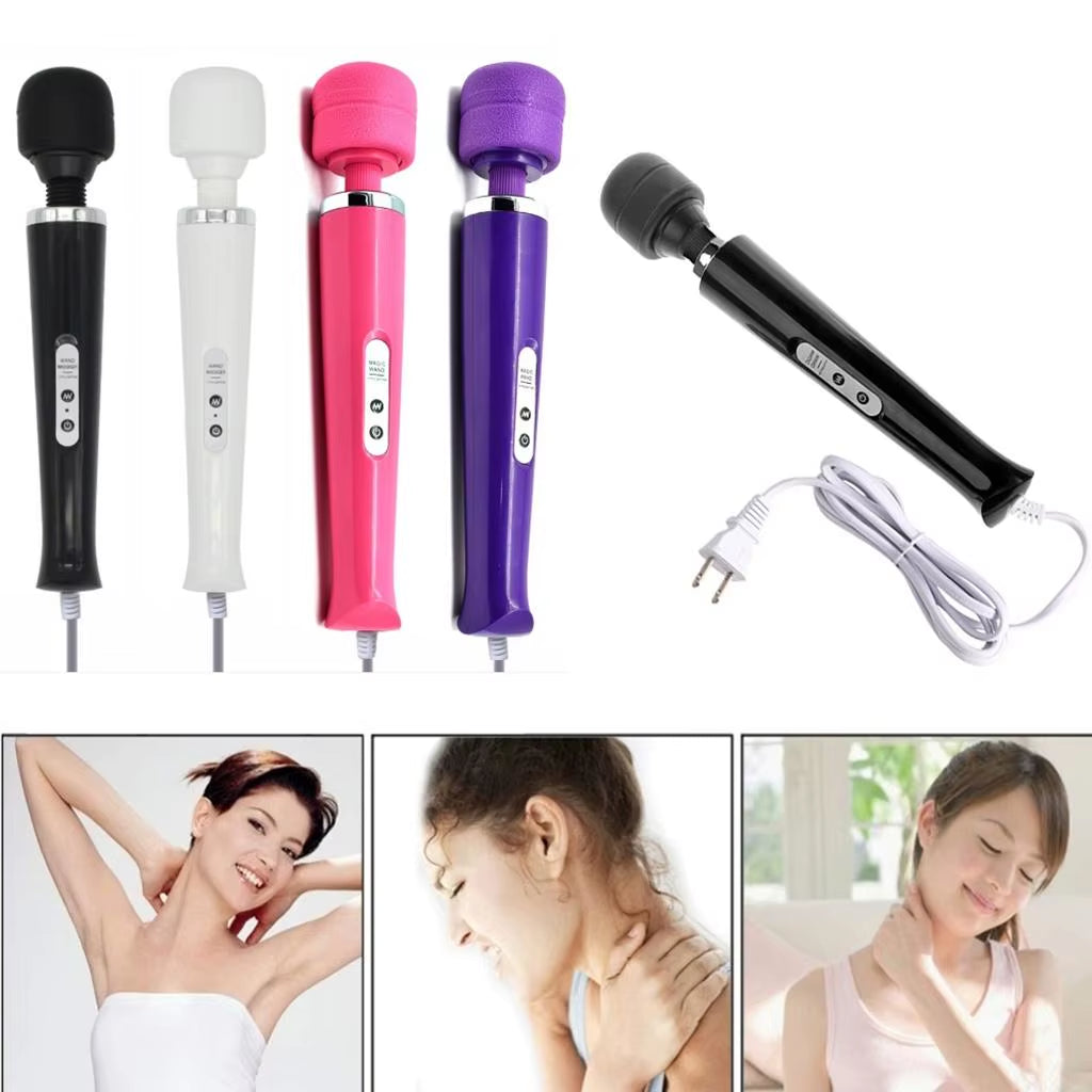 Ultimate 10-Speed Wired Wand Massager for Full Body Relaxation and Muscle Relief