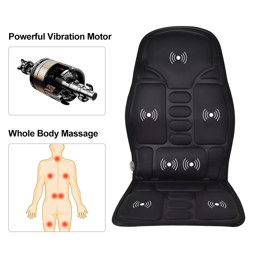 Ultimate Full-Body Infrared Heated Massage Cushion for Unmatched Relaxation at Home, Office & On-the-Go!