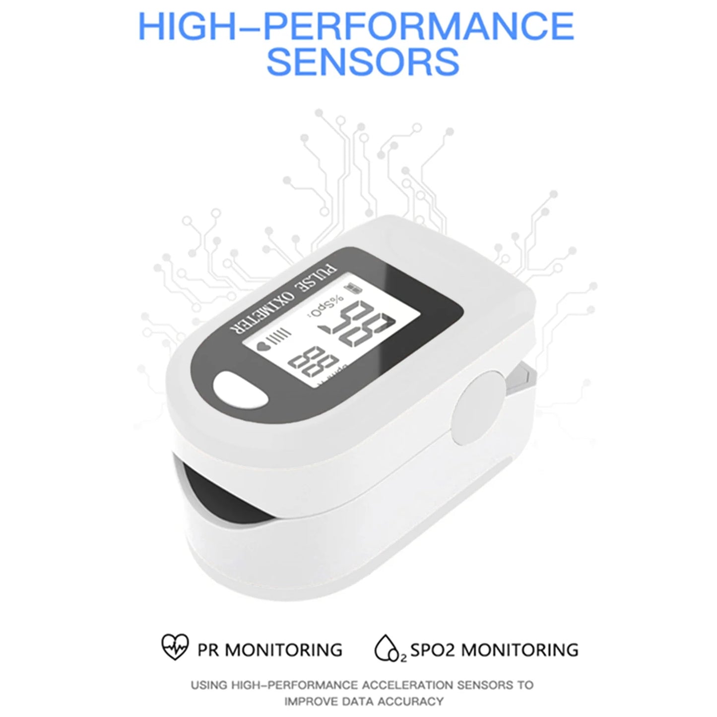 Pulse Oximeter Fingertip, Finger Pulse Oximeter Saturation with Pulse Monitor 