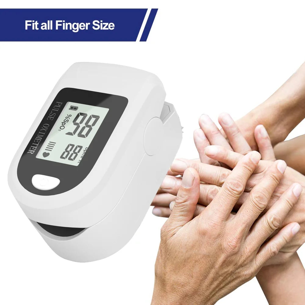 Pulse Oximeter Fingertip, Finger Pulse Oximeter Saturation with Pulse Monitor 