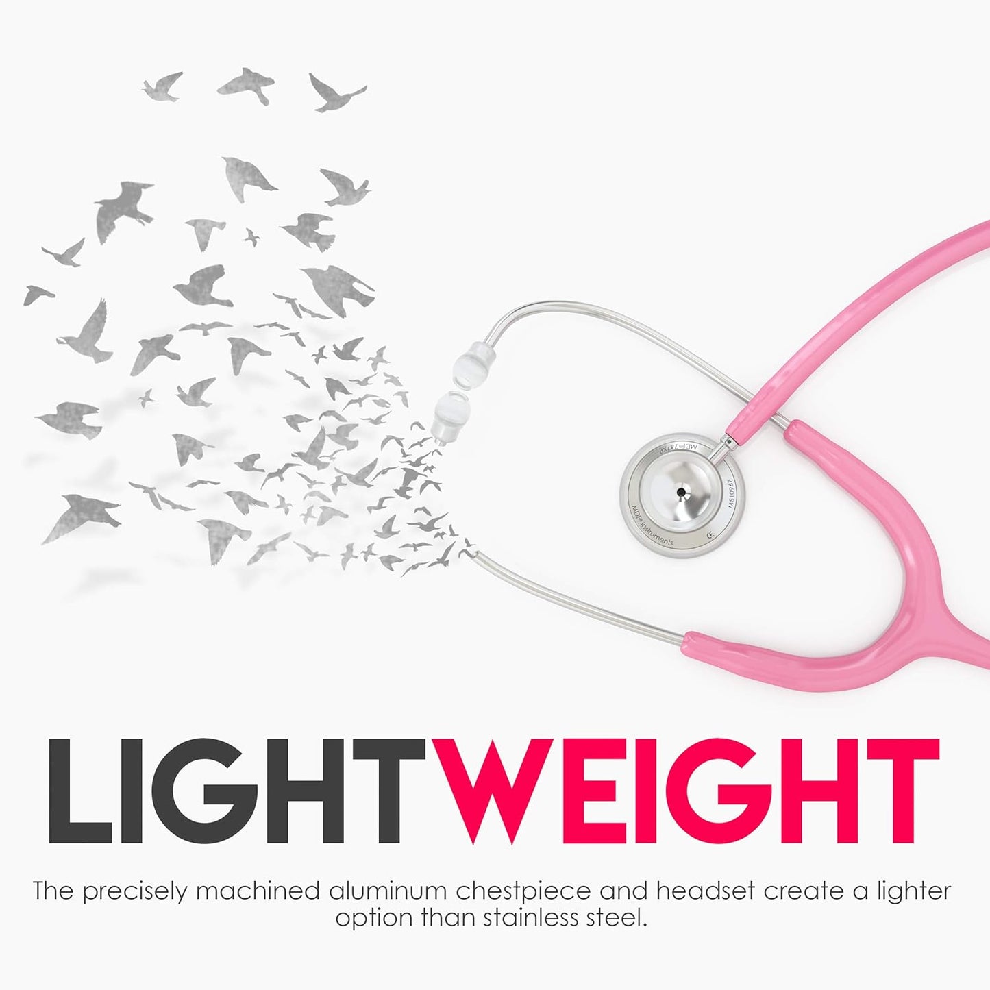 Acoustica Lightweight Stethoscope for Doctors, Nurses, Students, Home Health Use