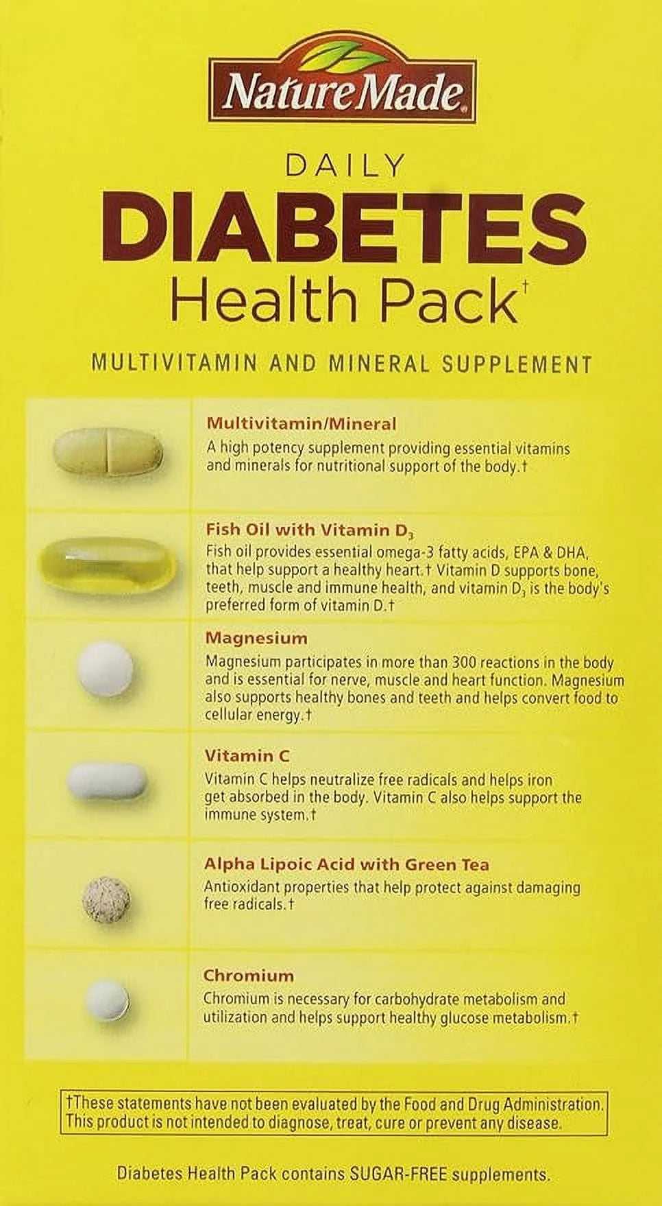 Diabetes Health Supplement Pack, 60 Individual Packets