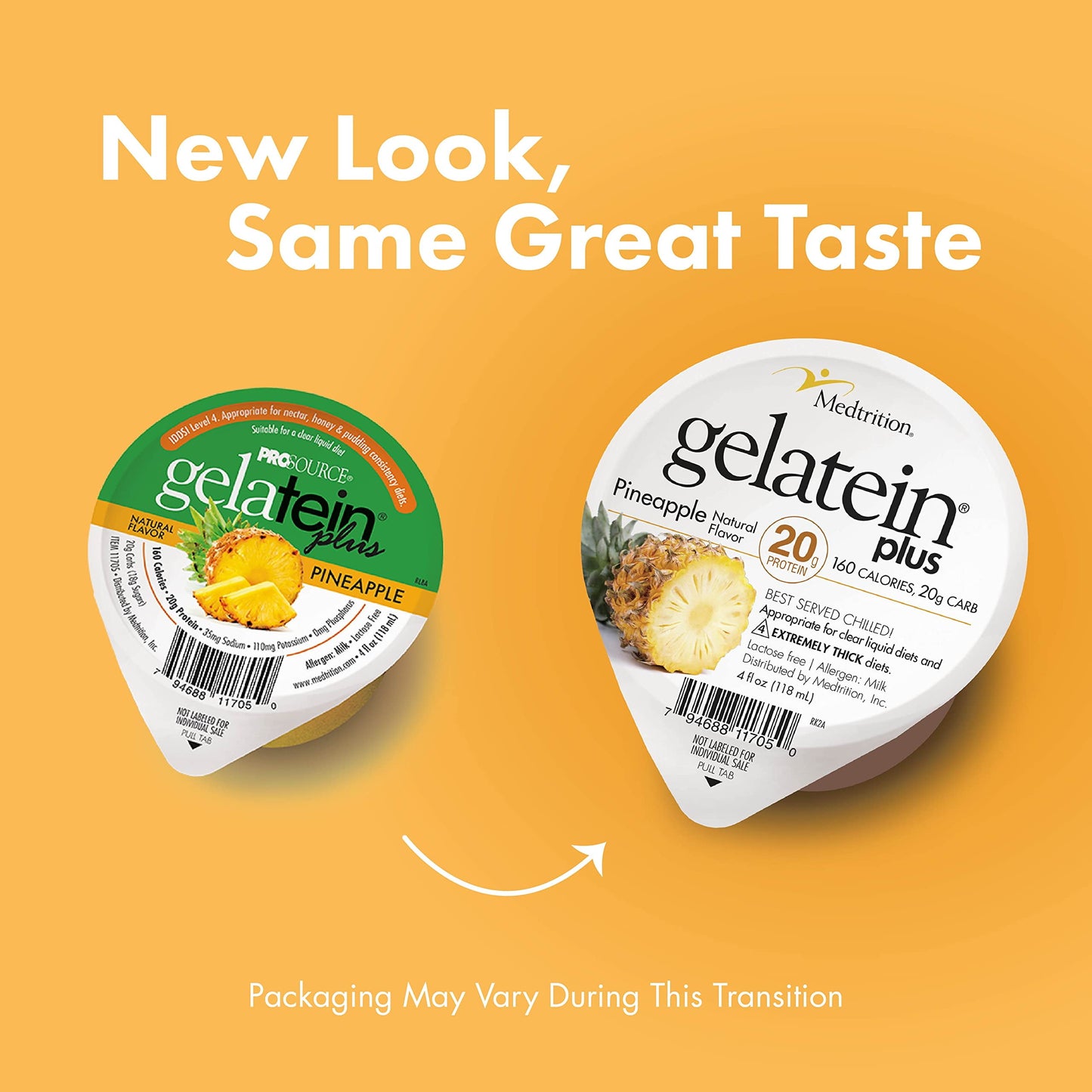 Prosource Gelatein plus Pineapple: 20 Grams of Proteins. Ideal for Clear Liquid Diets, Swallowing Difficulties, Dialysis and Oncology.