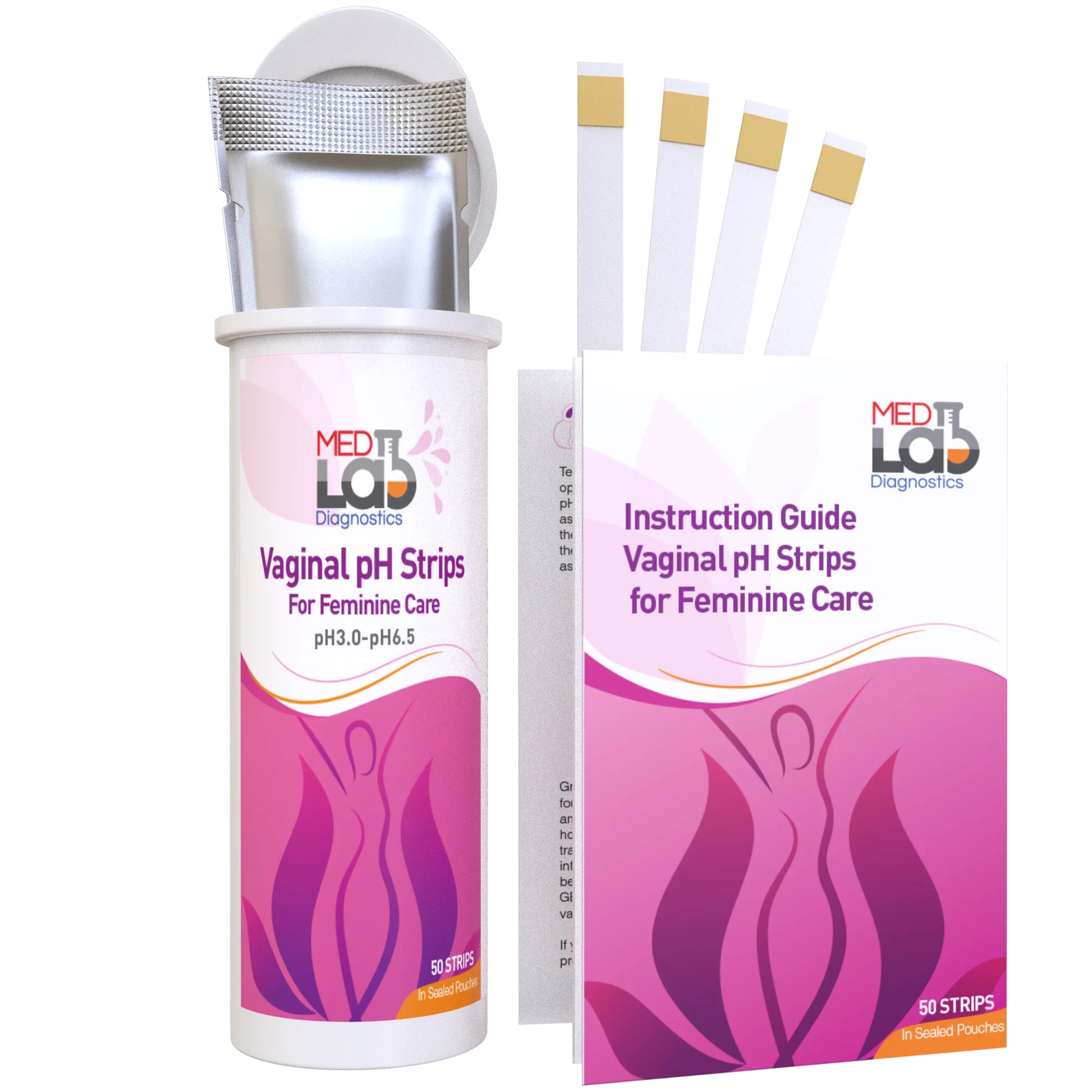 Yeast Infection Ph Test Strips, 50 Count