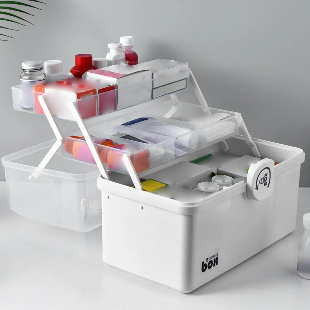 Portable First Aid Box, Storage First Aid White