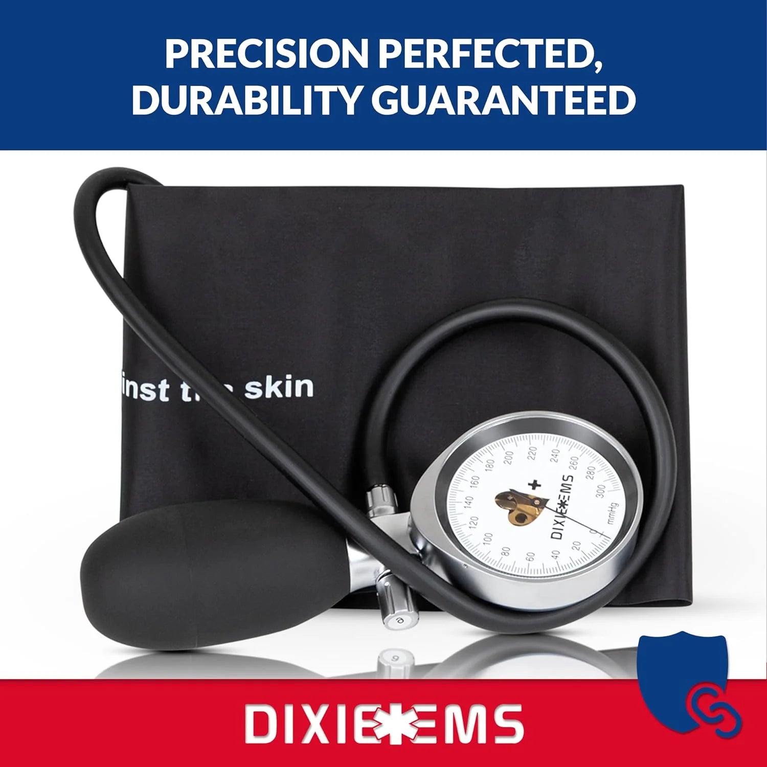 Premium Adult Sphygmomanometer Blood Pressure Cuff in Elegant Black Finish