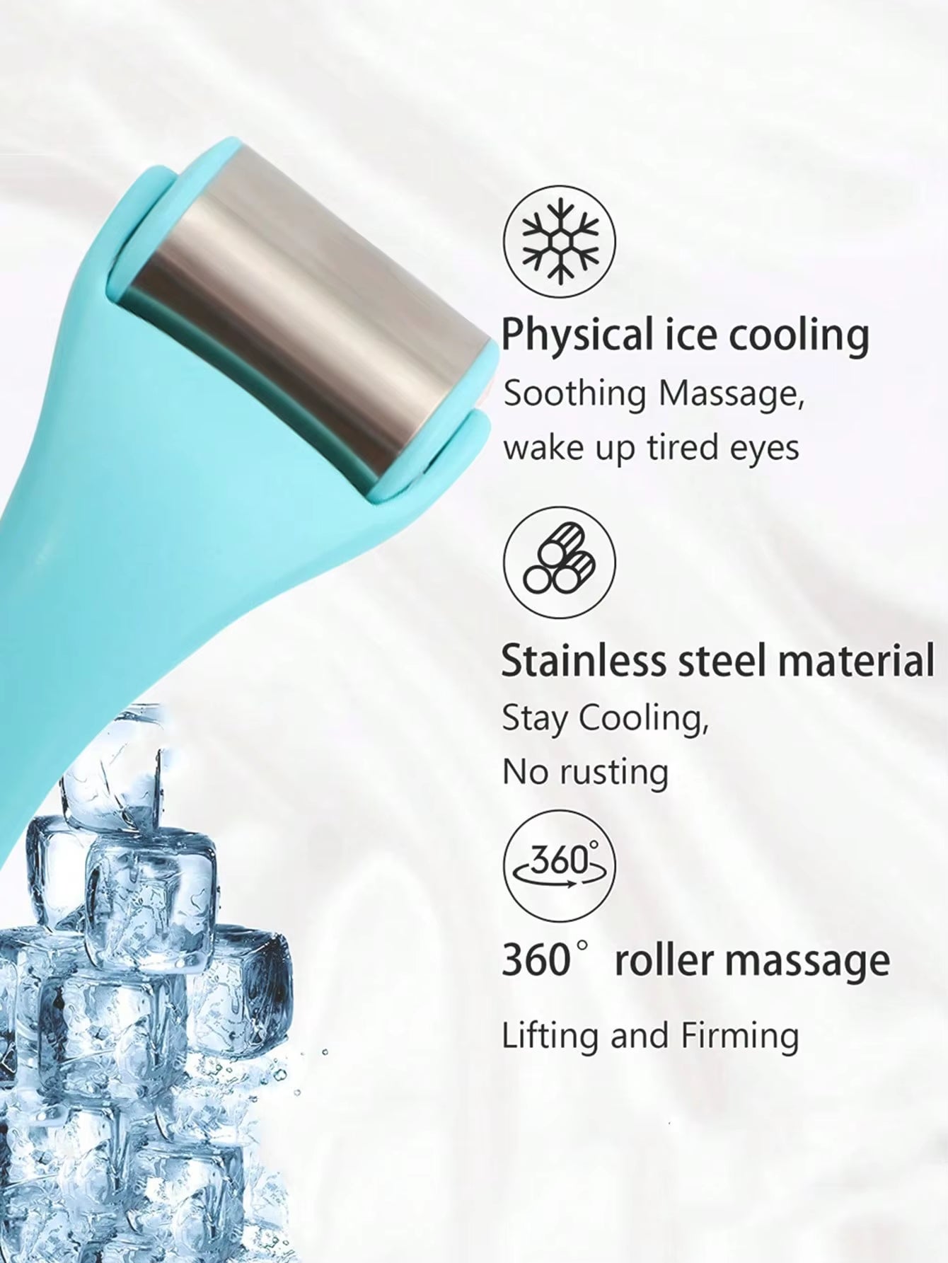 Revitalize Your Skin with the Cool Ice Roller Massager - Firming & Fatigue-Relief Device for a Youthful Glow!