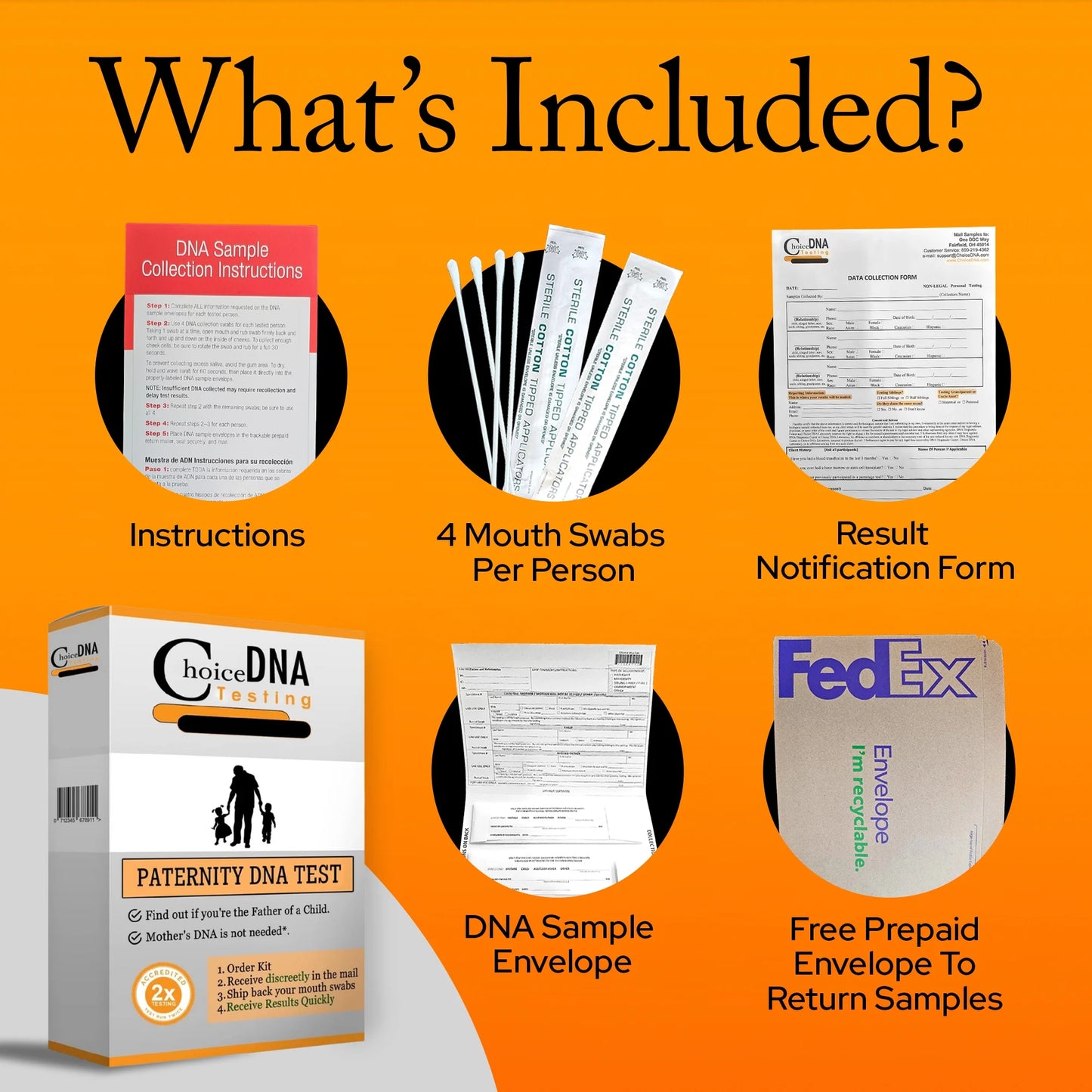 Choice DNA Lab Home Paternity DNA Test Kit