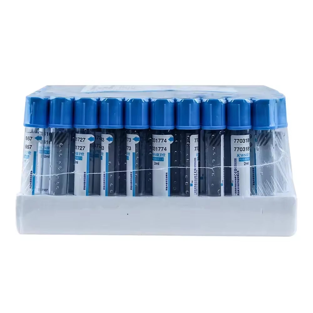 Disposable Sterile Vacuum Blood Collection Tube Laboratory Test Tube 100Pcs a Pack - 10Ml PET Tube Sodium Citrate 1:9