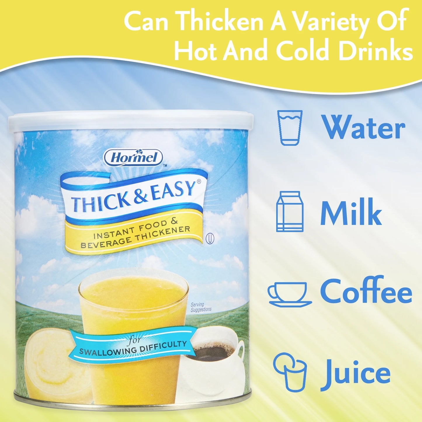Hormel Thick & Easy Beverage Thickener, 8 Oz., 12 Pack