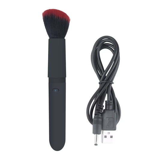 Revolutionary Vibrating Makeup Brush: Achieve Effortless Flawless Application with 10 Vibration Settings!