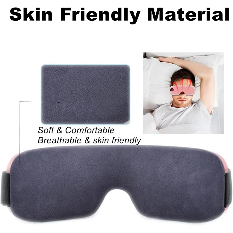 Rejuvenate Your Eyes: 4D Smart Airbag Eye Massager with Hot Compress & Bluetooth for Fatigue Relief and Anti-Wrinkle Care