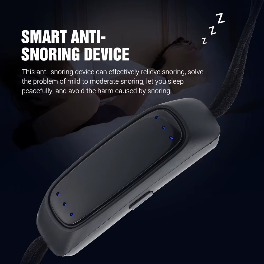 Revolutionary Smart Anti-Snoring Device - Comfortable EMS Pulse Solution for Peaceful Sleep and Healthier Nights