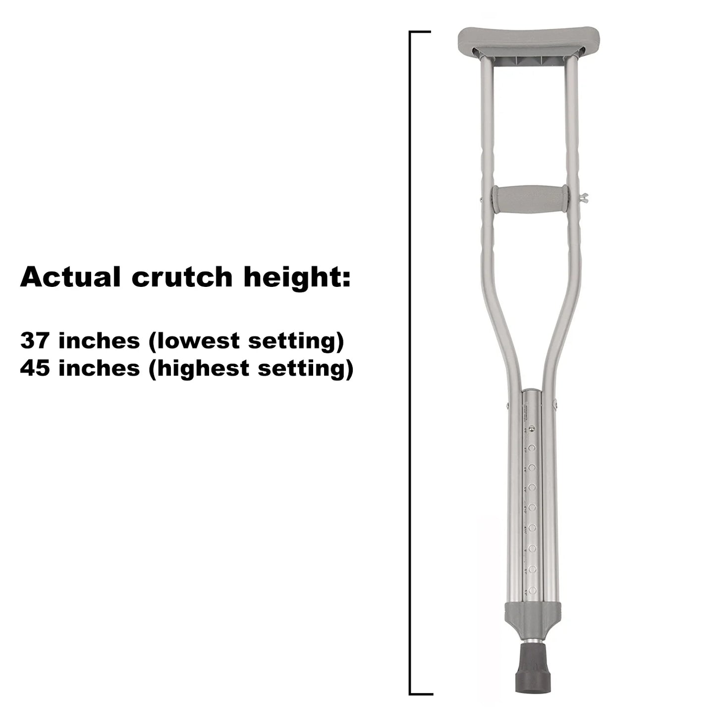 Push-Button Crutches, Chrome, Youth Size