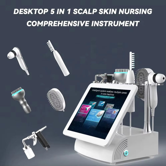 2024 Ultimate 5-in-1 High Frequency Scalp Massager - 15 Inch Hair Spa Device for Deep Relaxation and Wellness