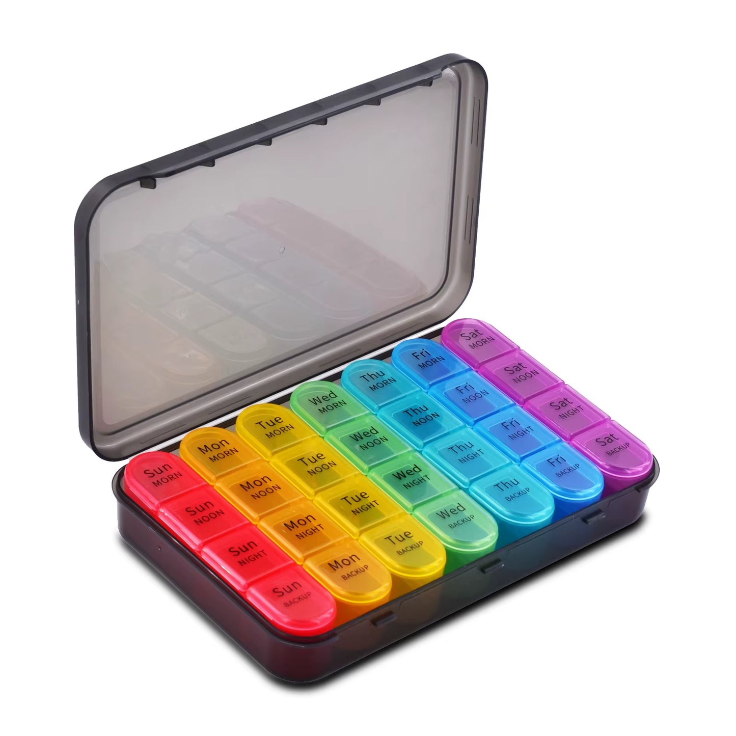Weekly Pill Box Organizer 4 Times a Day 7 Day Pill Boxes 28 Grids Organizer Case Medicine Travel Portable Pill Cases Sorter