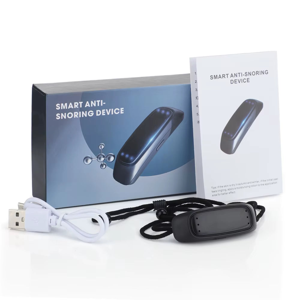 Revolutionary Smart Anti-Snoring Device - Comfortable EMS Pulse Solution for Peaceful Sleep and Healthier Nights