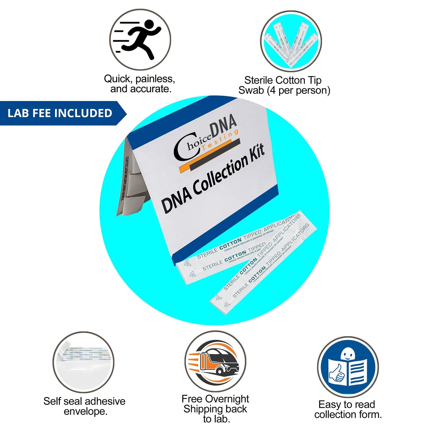 DNA Home Grandparent Test Kit - Grandmother or Grandfather & 1 Child