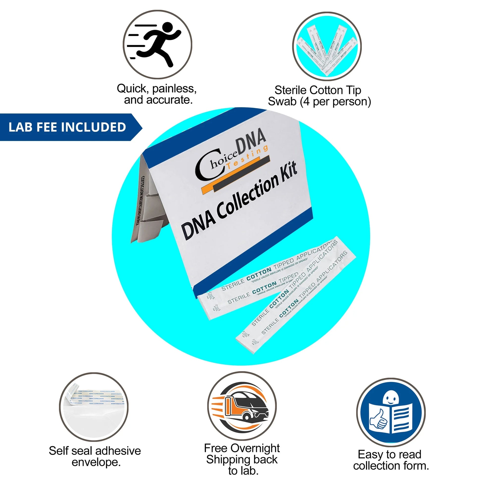 DNA Home Grandparent Test Kit - Grandmother or Grandfather & 1 Child