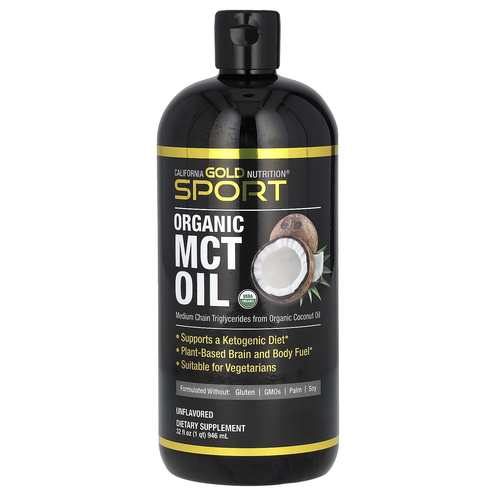 Sport, Organic MCT Oil, 32 Fl Oz (946 Ml)